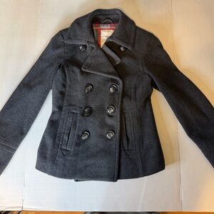 Aeropostale Woman’s Medium Gray Pea Coat
